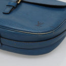 LOUIS VUITTON Epi June Feuille Shoulder Bag Blue M52155 LV Auth 126600-15