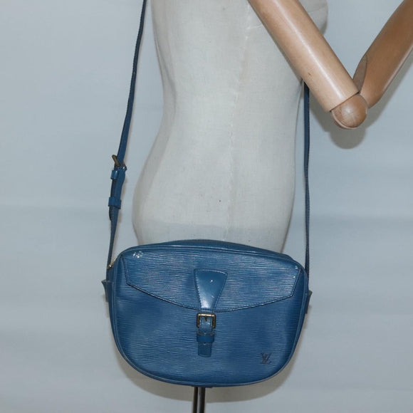 LOUIS VUITTON Epi June Feuille Shoulder Bag Blue M52155 LV Auth 126600