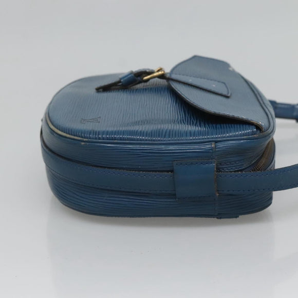 LOUIS VUITTON Epi June Feuille Shoulder Bag Blue M52155 LV Auth 126600