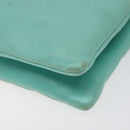 CHANEL Chain Choco Bar Shoulder Bag Lamb Skin Light Blue Silver CC Auth 126604-12