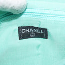 CHANEL Chain Choco Bar Shoulder Bag Lamb Skin Light Blue Silver CC Auth 126604-16