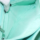 CHANEL Chain Choco Bar Shoulder Bag Lamb Skin Light Blue Silver CC Auth 126604-17