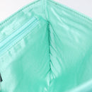 CHANEL Chain Choco Bar Shoulder Bag Lamb Skin Light Blue Silver CC Auth 126604-18