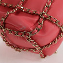 CHANEL Chain Shoulder Bag Lamb Skin Pink Gold CC Auth 126608M-18