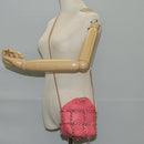 CHANEL Chain Shoulder Bag Lamb Skin Pink Gold CC Auth 126608M-24