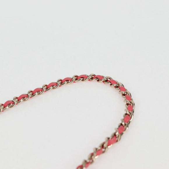 CHANEL Chain Shoulder Bag Lamb Skin Pink Gold CC Auth 126608M