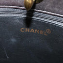 CHANEL Matelasse Chain Shoulder Bag Enamel Black Gold CC Auth 126614-15
