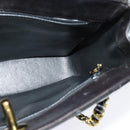 CHANEL Matelasse Chain Shoulder Bag Enamel Black Gold CC Auth 126614-18