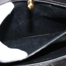 CHANEL Matelasse Chain Shoulder Bag Enamel Black Gold CC Auth 126614-20