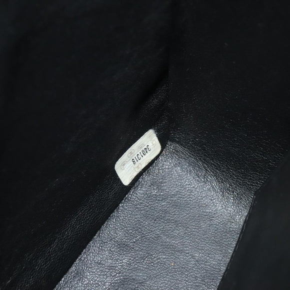 CHANEL Matelasse Chain Shoulder Bag Enamel Black Gold CC Auth 126614