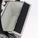 CHANEL Matelasse Hand Bag Enamel Black Silver CC Auth 126615-11