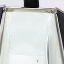 CHANEL Matelasse Hand Bag Enamel Black Silver CC Auth 126615-20