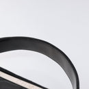 CHANEL Matelasse Hand Bag Enamel Black Silver CC Auth 126615-14