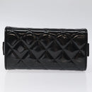 CHANEL Matelasse Hand Bag Enamel Black Silver CC Auth 126615-5