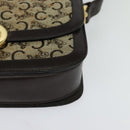 CELINE C Sulky Shoulder Bag Canvas Brown gold Auth 126616-15