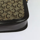 CELINE C Sulky Shoulder Bag Canvas Brown gold Auth 126616-9