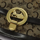 CELINE C Sulky Shoulder Bag Canvas Brown gold Auth 126616-17