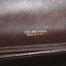 CELINE C Sulky Shoulder Bag Canvas Brown gold Auth 126616-18