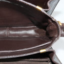 CELINE C Sulky Shoulder Bag Canvas Brown gold Auth 126616-19