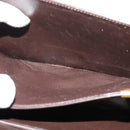 CELINE C Sulky Shoulder Bag Canvas Brown gold Auth 126616-12