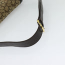CELINE C Sulky Shoulder Bag Canvas Brown gold Auth 126616-7
