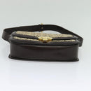 CELINE C Sulky Shoulder Bag Canvas Brown gold Auth 126616-5