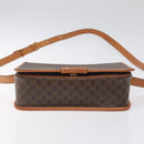 CELINE Macadam Canvas Shoulder Bag PVC Leather Brown Gold Auth 126619-5