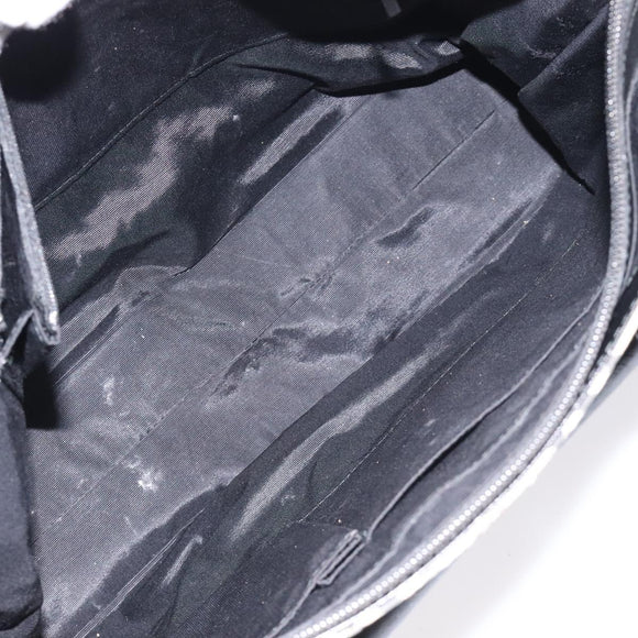 BURBERRY Nova Check Tote Bag Canvas Leather Silver Beige Auth 126624