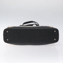 BURBERRY Nova Check Tote Bag Canvas Leather Silver Beige Auth 126624-5