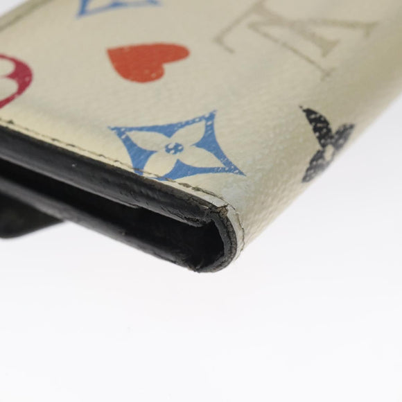 LOUIS VUITTON Monogram Game On Portefeuillezoe Wallet White M57491 Auth 126651