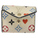 LOUIS VUITTON Monogram Game On Portefeuillezoe Wallet White M57491 Auth 126651-13