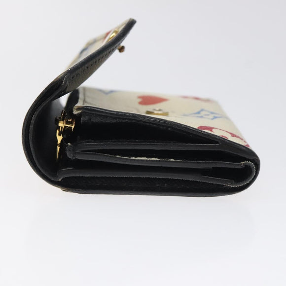 LOUIS VUITTON Monogram Game On Portefeuillezoe Wallet White M57491 Auth 126651