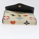 LOUIS VUITTON Monogram Game On Portefeuillezoe Wallet White M57491 Auth 126651-6