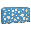 LOUIS VUITTON Empreinte Yayoi Kusama Zippy Wallet Blue M81954 LV Auth 126653-1