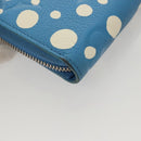 LOUIS VUITTON Empreinte Yayoi Kusama Zippy Wallet Blue M81954 LV Auth 126653-15