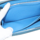 LOUIS VUITTON Empreinte Yayoi Kusama Zippy Wallet Blue M81954 LV Auth 126653-18