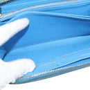 LOUIS VUITTON Empreinte Yayoi Kusama Zippy Wallet Blue M81954 LV Auth 126653-19