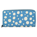 LOUIS VUITTON Empreinte Yayoi Kusama Zippy Wallet Blue M81954 LV Auth 126653-13