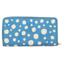 LOUIS VUITTON Empreinte Yayoi Kusama Zippy Wallet Blue M81954 LV Auth 126653-2