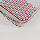 LOUIS VUITTON Damier Spray Zippy Wallet Vertical White M81403 LV Auth 126654M-15