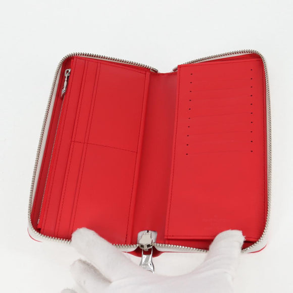 LOUIS VUITTON Damier Spray Zippy Wallet Vertical White M81403 LV Auth 126654M