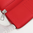 LOUIS VUITTON Damier Spray Zippy Wallet Vertical White M81403 LV Auth 126654M-19