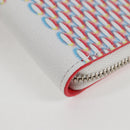 LOUIS VUITTON Damier Spray Zippy Wallet Vertical White M81403 LV Auth 126654M-7