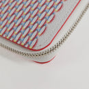 LOUIS VUITTON Damier Spray Zippy Wallet Vertical White M81403 LV Auth 126654M-14