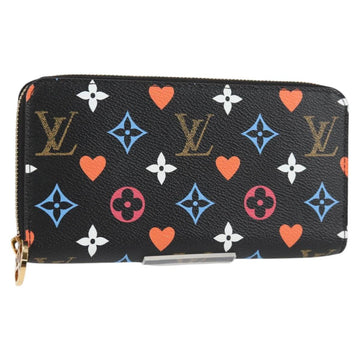 LOUIS VUITTON Monogram Game On Zippy Wallet Wallet Black M80323 LV Auth 126656M
