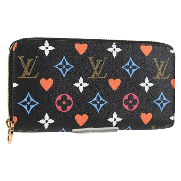 LOUIS VUITTON Monogram Game On Zippy Wallet Wallet Black M80323 LV Auth 126656M