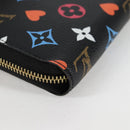 LOUIS VUITTON Monogram Game On Zippy Wallet Wallet Black M80323 LV Auth 126656M-16