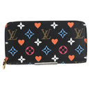 LOUIS VUITTON Monogram Game On Zippy Wallet Wallet Black M80323 LV Auth 126656M-13