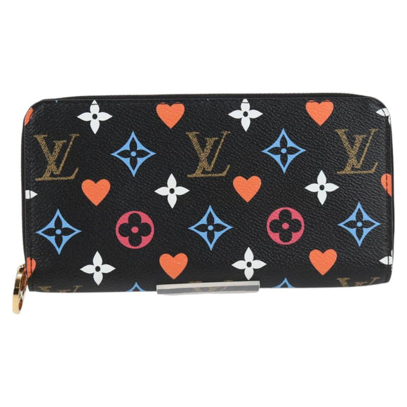 LOUIS VUITTON Monogram Game On Zippy Wallet Wallet Black M80323 LV Auth 126656M