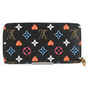 LOUIS VUITTON Monogram Game On Zippy Wallet Wallet Black M80323 LV Auth 126656M-2